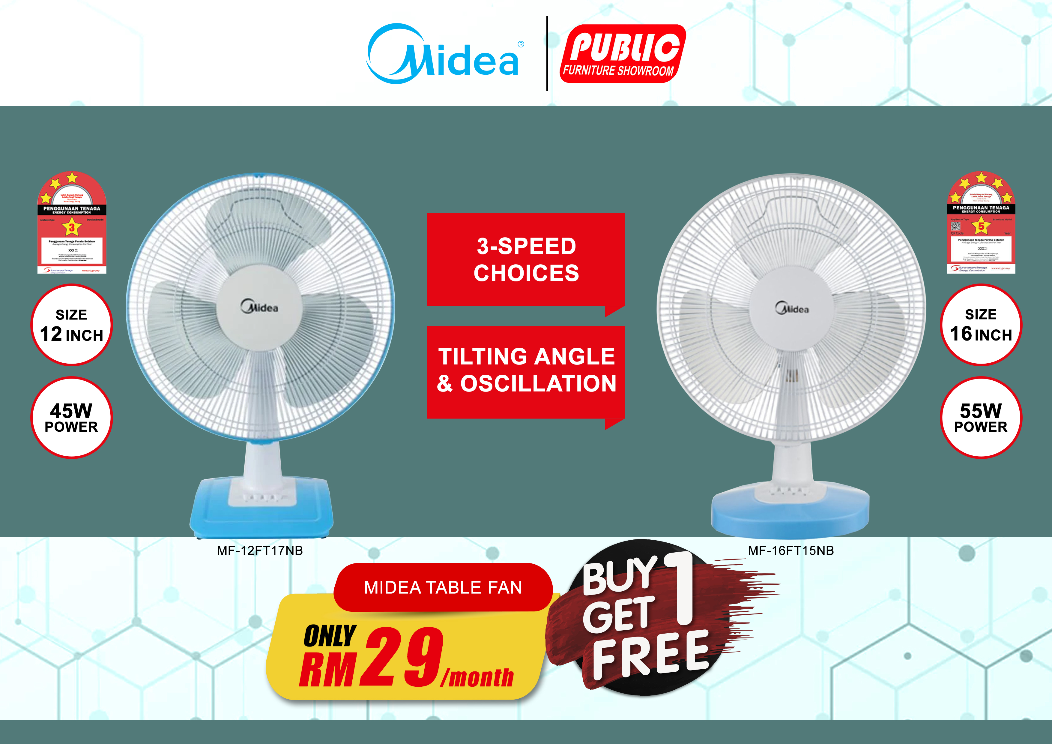 MIDEA TABLE FAN